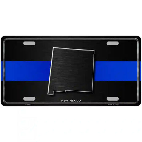 New Mexico Thin Blue Line Metal Novelty License Plate 24" x 12" (LLP)