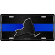 New York Thin Blue Line Metal Novelty License Plate 24" x 12" (LLP)