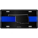 Oklahoma Thin Blue Line Metal Novelty License Plate 24" x 12" (LLP)