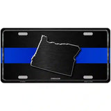 Oregon Thin Blue Line Metal Novelty License Plate 24" x 12" (LLP)