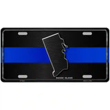 Rhode Island Thin Blue Line Metal Novelty License Plate 24" x 12" (LLP)