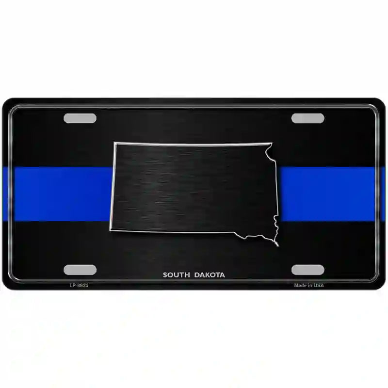 South Dakota Thin Blue Line Metal Novelty License Plate 24" x 12" (LLP)