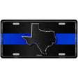 Texas Thin Blue Line Metal Novelty License Plate 24" x 12" (LLP)