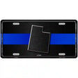 Utah Thin Blue Line Metal Novelty License Plate 24" x 12" (LLP)