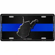 West Virginia Thin Blue Line Metal Novelty License Plate 24" x 12" (LLP)