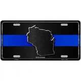 Wisconsin Thin Blue Line Metal Novelty License Plate 24" x 12" (LLP)