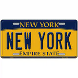 New York Yellow Metal Novelty License Plate 24" x 12" (LLP)