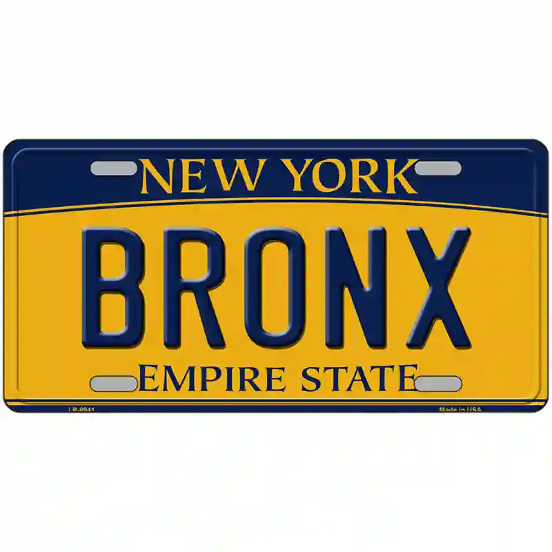 Bronx New York Metal Novelty License Plate 24" x 12" (LLP)