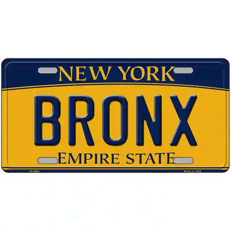 Bronx New York Metal Novelty License Plate 24" x 12" (LLP)