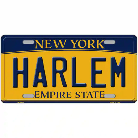 Harlem New York Metal Novelty License Plate 24" x 12" (LLP)