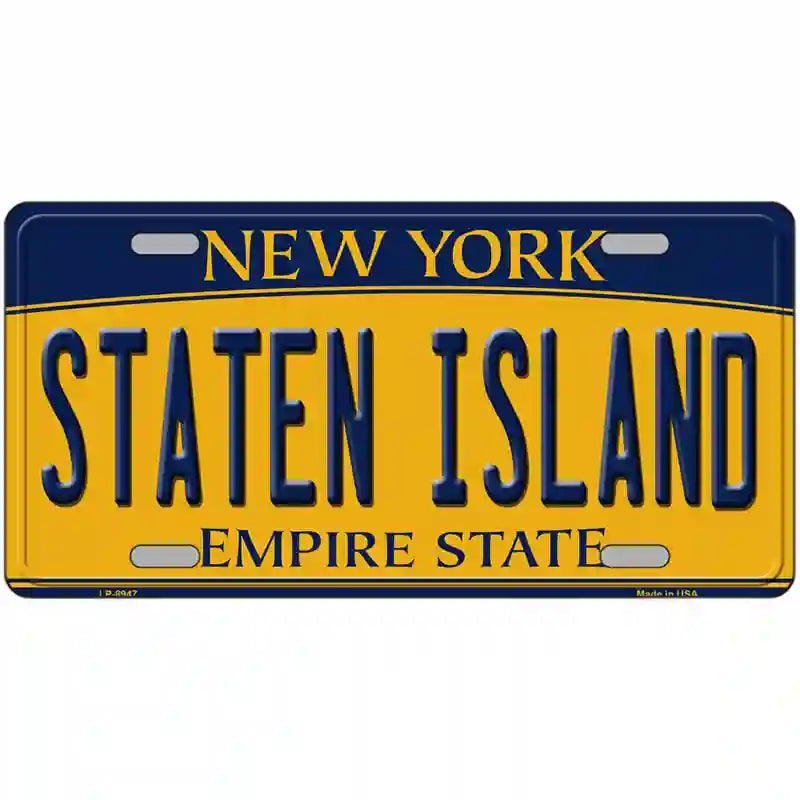 Staten Island New York Metal Novelty License Plate 24" x 12" (LLP)