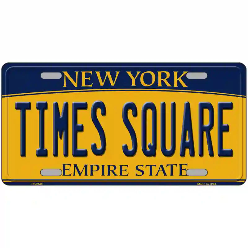 Times Square New York Metal Novelty License Plate 24" x 12" (LLP)