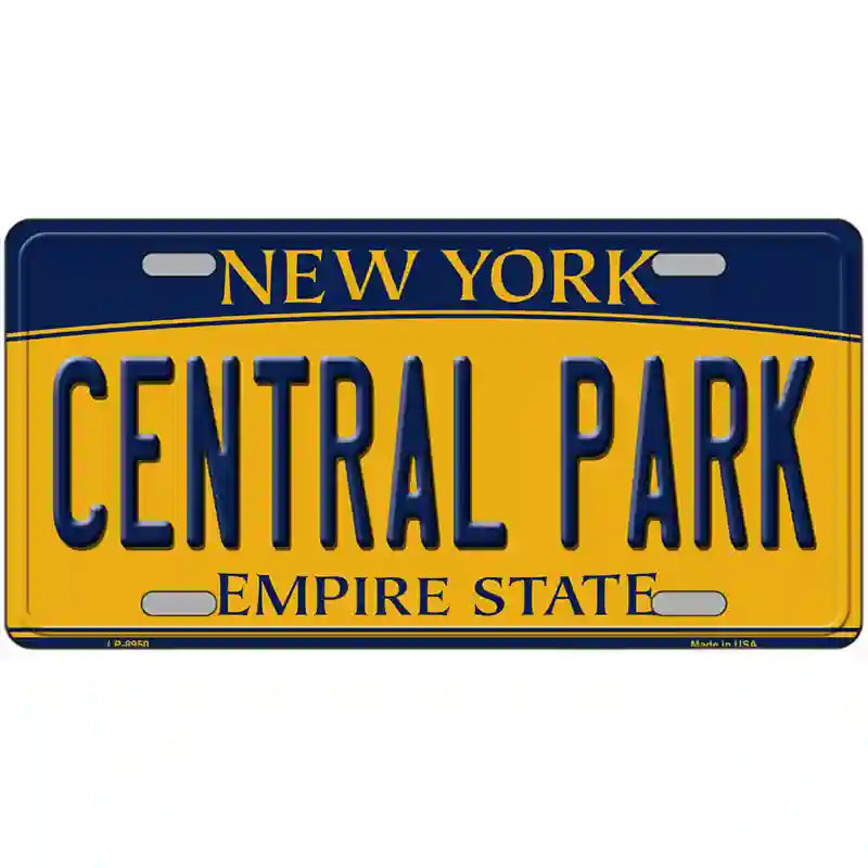 Central Park New York Metal Novelty License Plate 24" x 12" (LLP)