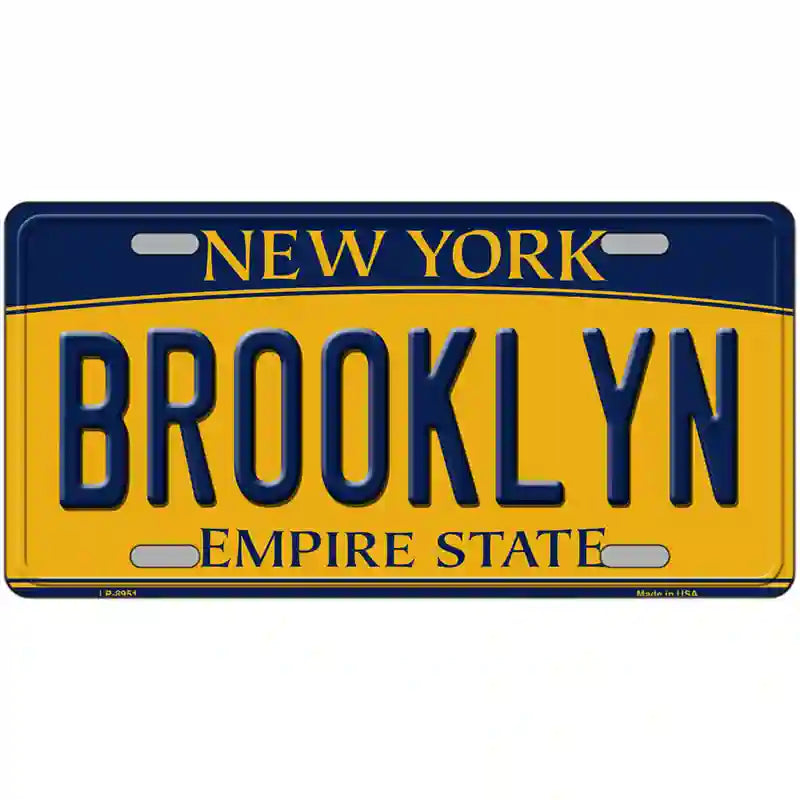 Brooklyn New York Metal Novelty License Plate 24" x 12" (LLP)