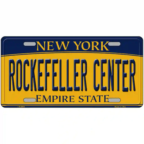 Rockefeller Center New York Metal Novelty License Plate 24" x 12" (LLP)