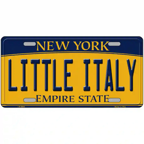 Little Italy New York Metal Novelty License Plate 24" x 12" (LLP)