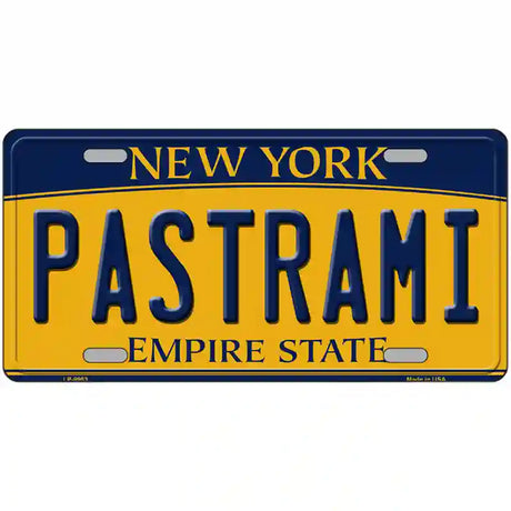 Pastrami New York Metal Novelty License Plate 24" x 12" (LLP)