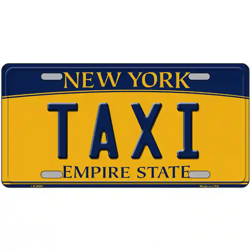 Taxi New York Metal Novelty License Plate 24" x 12" (LLP)