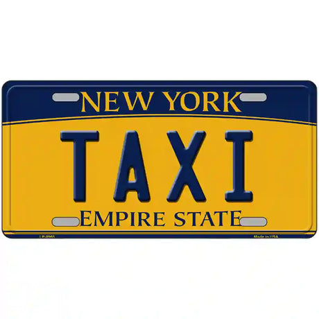 Taxi New York Metal Novelty License Plate 24" x 12" (LLP)