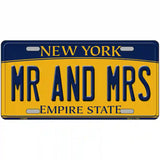 Mr and Mrs New York Metal Novelty License Plate 24" x 12" (LLP)