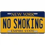 No Smoking New York Metal Novelty License Plate 24" x 12" (LLP)