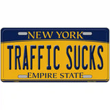 Traffic Sucks New York Metal Novelty License Plate 24" x 12" (LLP)