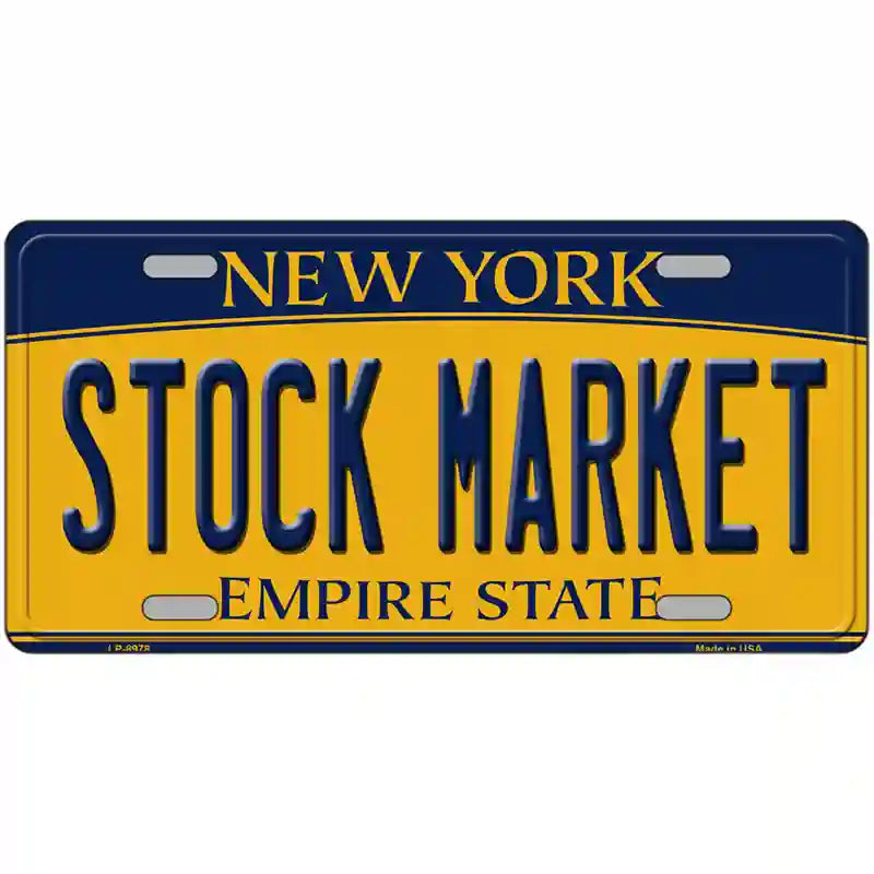 Stock Market New York Metal Novelty License Plate 24" x 12" (LLP)