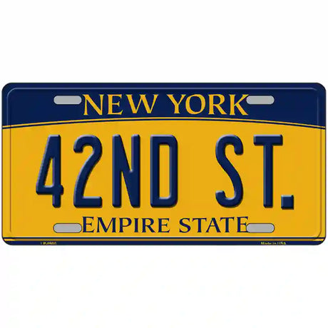 42nd St New York Metal Novelty License Plate 24" x 12" (LLP)