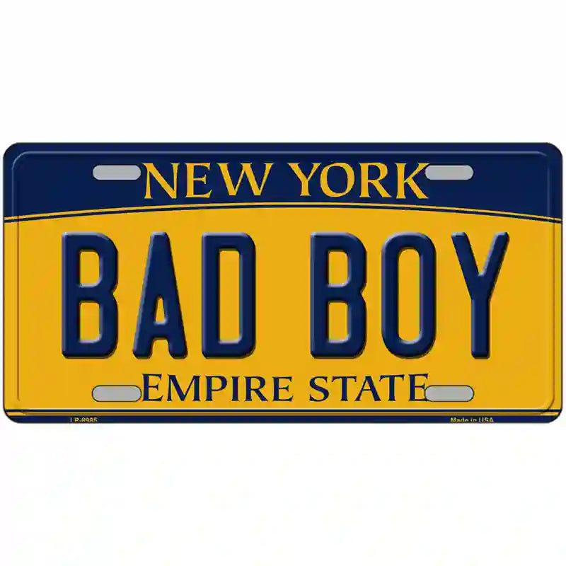 Bad Boy New York Metal Novelty License Plate 24" x 12" (LLP)