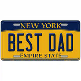 Best Dad New York Metal Novelty License Plate 24" x 12" (LLP)