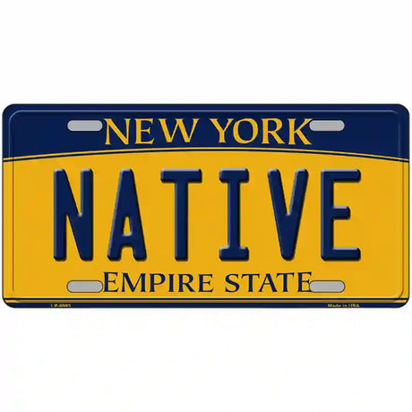 Native New York Metal Novelty License Plate 24" x 12" (LLP)