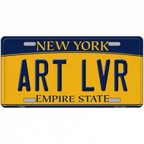 Art Lvr New York Metal Novelty License Plate 24" x 12" (LLP)