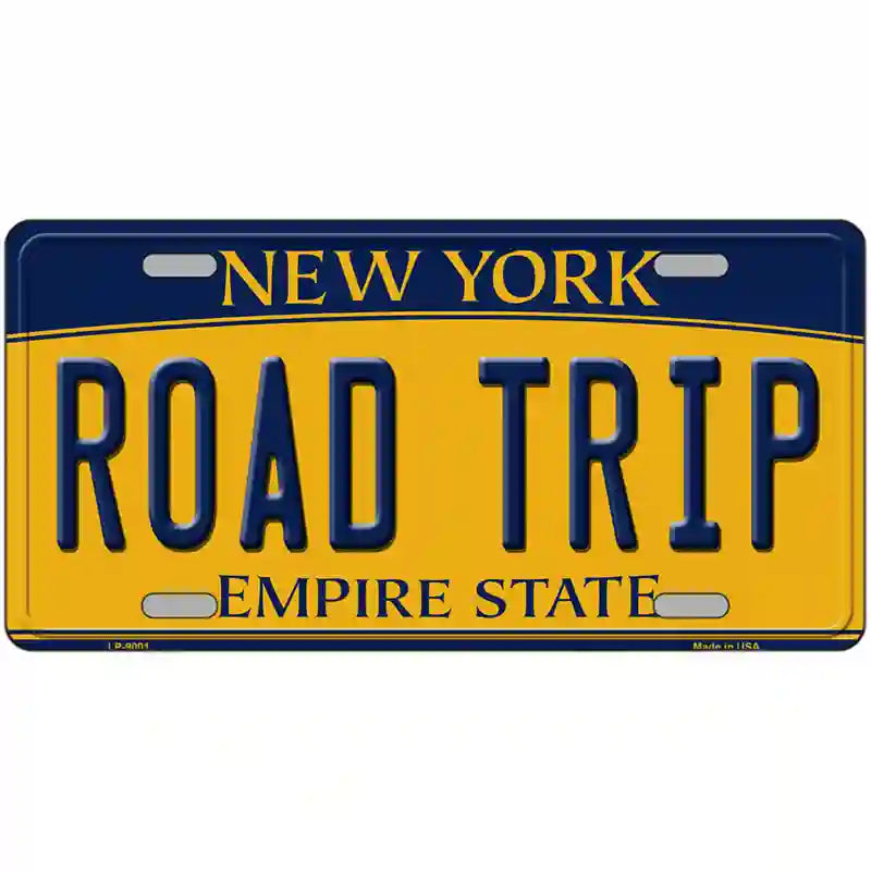 Road Trip New York Metal Novelty License Plate 24" x 12" (LLP)