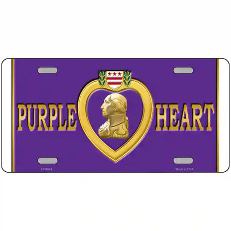 Purple Heart Metal Novelty License Plate 24" x 12" (LLP)