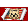 Route 66 Scroll Metal Novelty License Plate 24" x 12" (LLP)