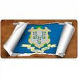 Connecticut Flag Scroll Metal Novelty License Plate 24" x 12" (LLP)