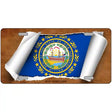 New Hampshire Flag Scroll Metal Novelty License Plate 24" x 12" (LLP)