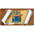 New Jersey Flag Scroll Metal Novelty License Plate 24" x 12" (LLP)