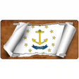 Rhode Island Flag Scroll Metal Novelty License Plate 24" x 12" (LLP)