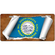 South Dakota Flag Scroll Metal Novelty License Plate 24" x 12" (LLP)