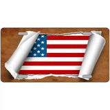 American Flag Scroll Metal Novelty License Plate 24" x 12" (LLP)