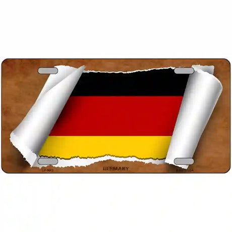 Germany Flag Scroll Metal Novelty License Plate 24" x 12" (LLP)