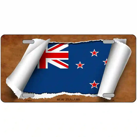 New Zealand Flag Scroll Metal Novelty License Plate 24" x 12" (LLP)