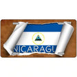 Nicaragua Flag Scroll Metal Novelty License Plate 24" x 12" (LLP)