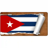 Cuba Flag Scroll Metal Novelty License Plate 24" x 12" (LLP)