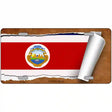 Costa Rica Flag Scroll Metal Novelty License Plate 24" x 12" (LLP)