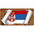 Serbia/Eagle Flag Scroll Metal Novelty License Plate 24" x 12" (LLP)