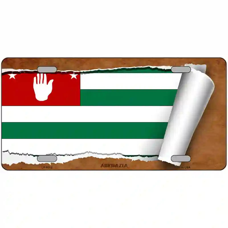 Abkhazia Flag Scroll Metal Novelty License Plate 24" x 12" (LLP)