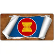 Asean Flag Scroll Metal Novelty License Plate 24" x 12" (LLP)