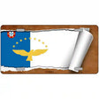 Azores Flag Scroll Metal Novelty License Plate 24" x 12" (LLP)